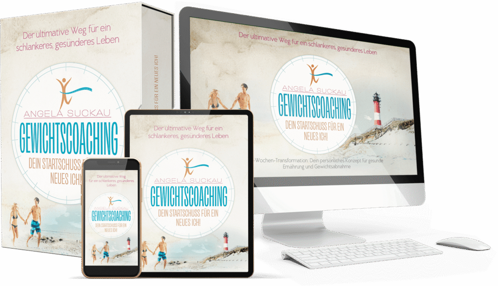 Visualisierung des Gewichtscoachings von Angela Suckau mit Box, Smartphone, Tablet und PC – „Der Startschuss für ein neues Ich“