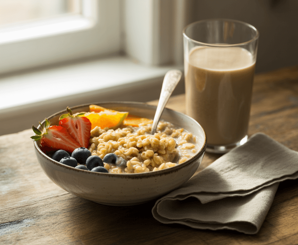 Overnight-Oats mit frischen Beeren