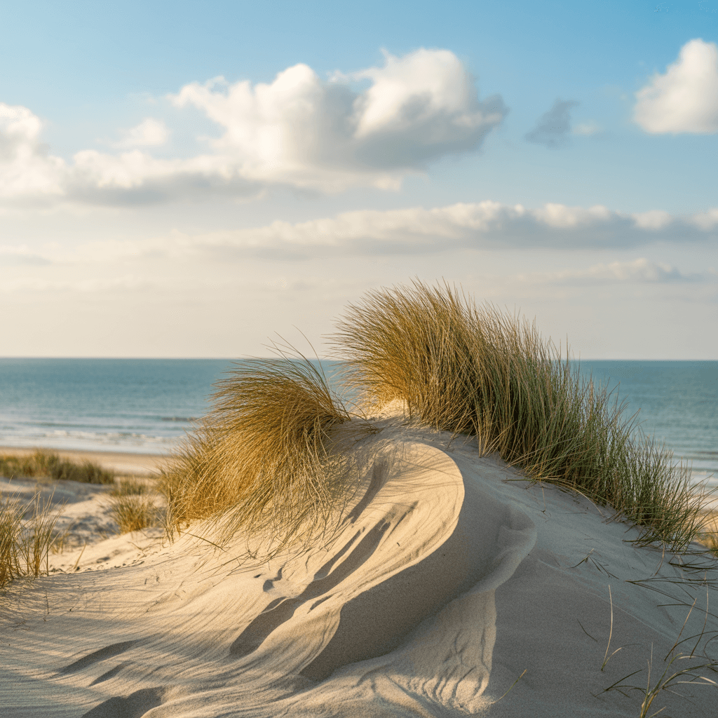 Duene mit Strand und Sonne auf Sylt beim Fasten